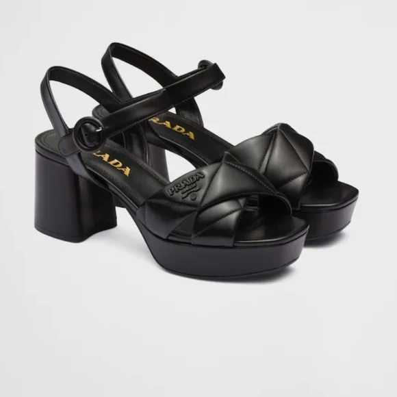 Prada Shoes Prada Nappa Black Sandals Poshmark